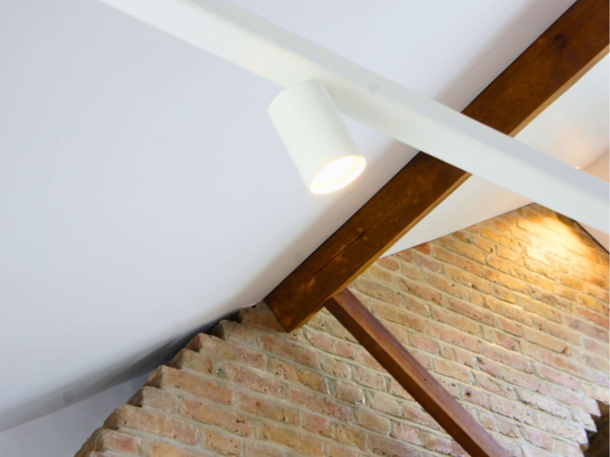 Bespoke white spotlight track lighting fitted in Teddington